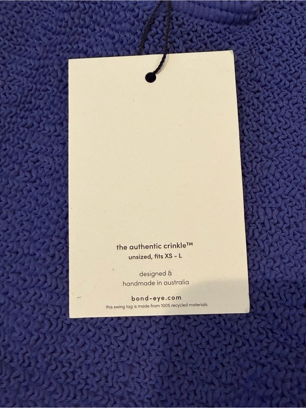Bond-Eye Madison One Piece Swimsuit Blue OS NWT - Picture 5 of 9